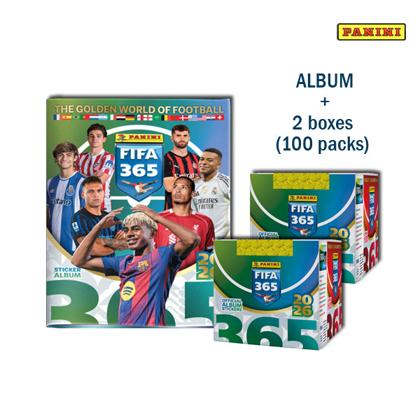 Panini FIFA 365 2026 Album + 2 kutije (100 paketića)