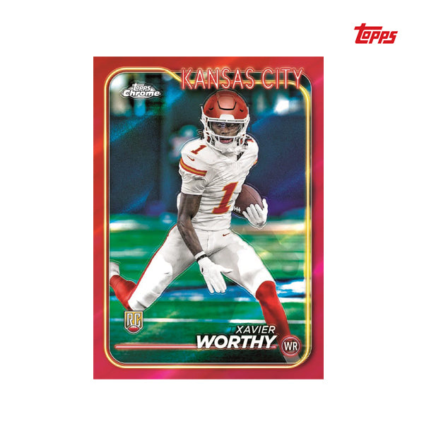 2024 Topps Chrome Football NFL Hobby Box