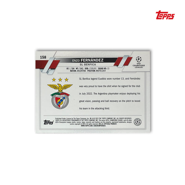 Enzo Fernandez SL Benfica #158 Topps UEFA Club Competitions 2022/23 Pink Sparkle