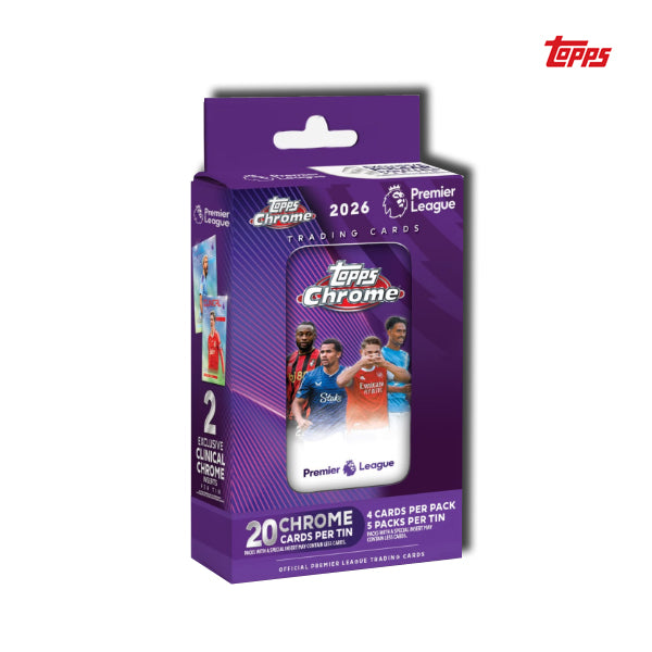 Topps Chrome Premier League 2026 Chrome tin